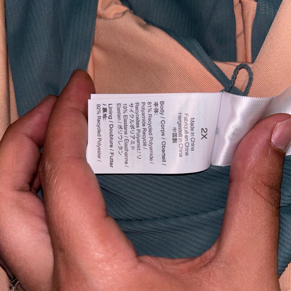 New J. Crew Teal Ribbed High Rise Cheeky Bikini Swim Bathing Suit Bottom Size 2X - Picture 8 of 9